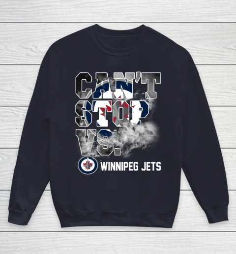 NHL Winnipeg Jets Hockey Can't Stop Vs Youth Sweatshirt 2