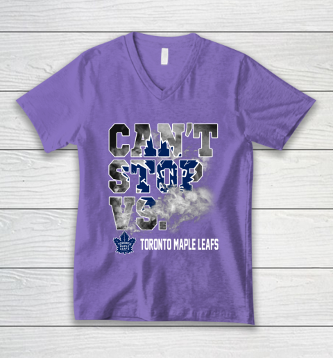 NHL Toronto Maple Leafs Hockey Can't Stop Vs V-Neck T-Shirt 8