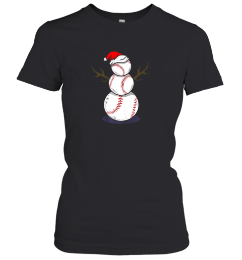 Christmas in July Summer Baseball Snowman Party Shirt Gift Women's T-Shirt