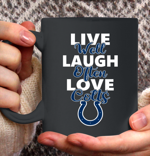 NFL Football Indianapolis Colts Live Well Laugh Often Love Shirt Ceramic Mug 15oz