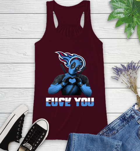 NHL Tennessee Titans Deadpool Love You Fuck You Football Sports Racerback Tank 2
