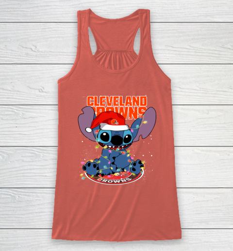 Cleveland Browns NFL Football noel stitch Christmas Racerback Tank 2