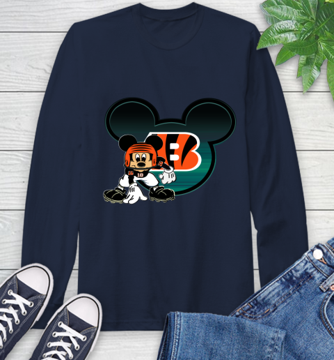 NFL Cincinnati Bengals Mickey Mouse Disney Football T Shirt Long Sleeve T-Shirt 4