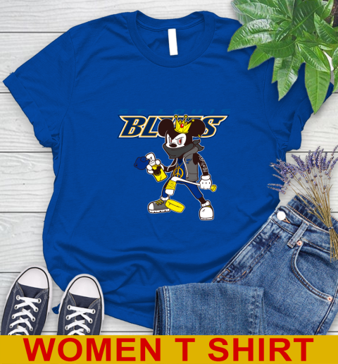 St.Louis Blues NHL Hockey Mickey Peace Sign Sports Women's T-Shirt 9