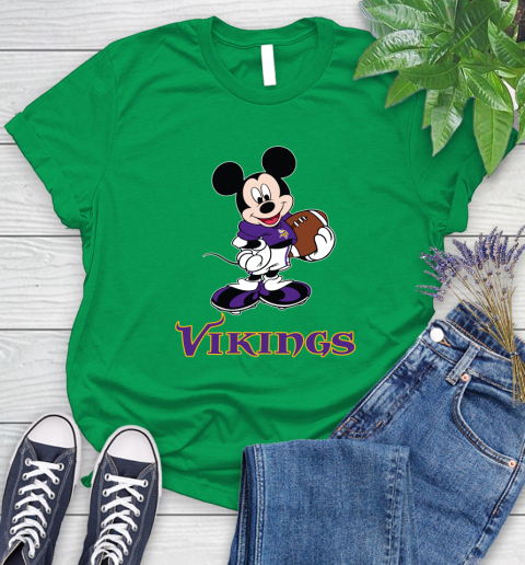NFL Football Minnesota Vikings Cheerful Mickey Mouse Shirt Women's T-Shirt 7