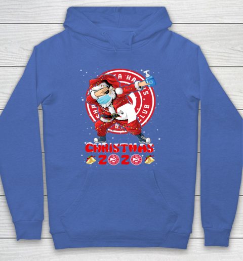 Atlanta Hawks Funny Santa Claus Dabbing Christmas 2020 NBA Hoodie 6