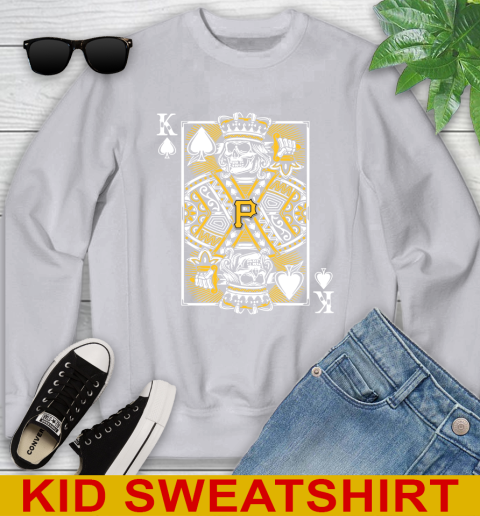 Pittsburgh Pirates MLB Baseball The King Of Spades Death Cards Shirt Youth Sweatshirt 3