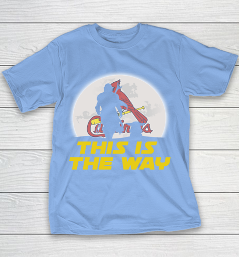St.Louis Cardinals MLB Baseball Star Wars Yoda And Mandalorian This Is The Way Youth T-Shirt 8