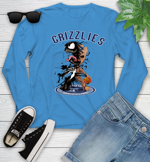 NBA Memphis Grizzlies Basketball Venom Groot Guardians Of The Galaxy Youth Long Sleeve 7