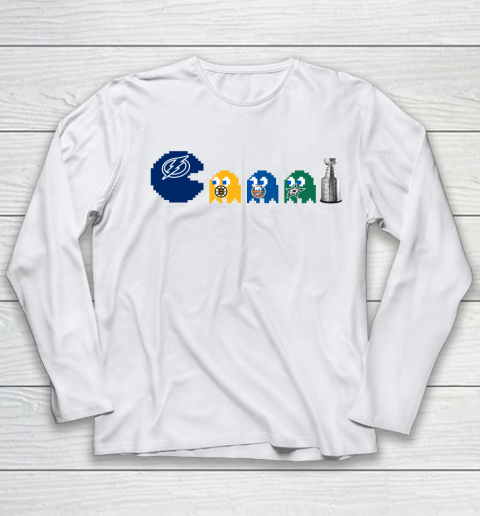 Tampa Bay Lightning x Pacman Create History For Stanley Cup Youth Long Sleeve 2