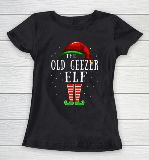 Old Geezer Elf Matching Family Group Christmas Party Pajama Women's T-Shirt