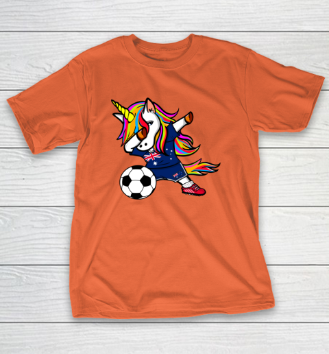 Dabbing Unicorn Australia Football Australian Flag Soccer T-Shirt 5