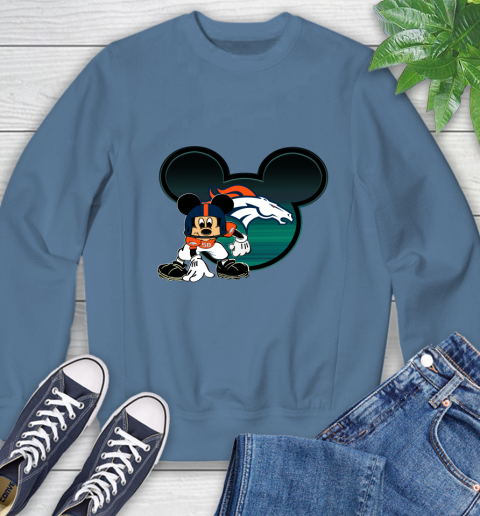 NFL Denver Broncos Mickey Mouse Disney Football T Shirt Sweatshirt 7