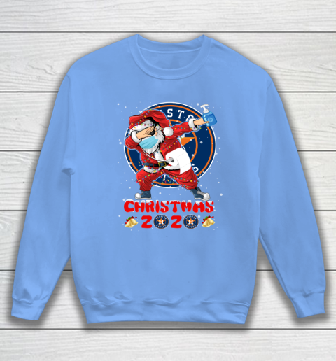 Houston Astros Funny Santa Claus Dabbing Christmas 2020 MLB Sweatshirt - Image 9