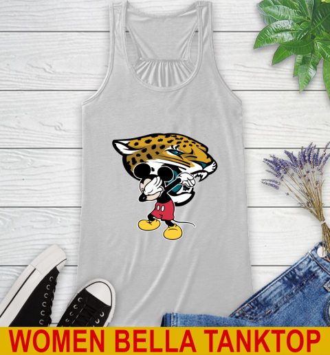 Jacksonville Jaguars NFL Football Dabbing Mickey Disney Sports Racerback Tank