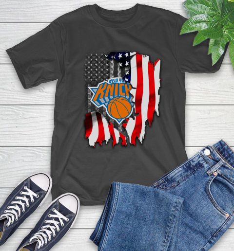 New York Knicks NBA Basketball American Flag T-Shirt