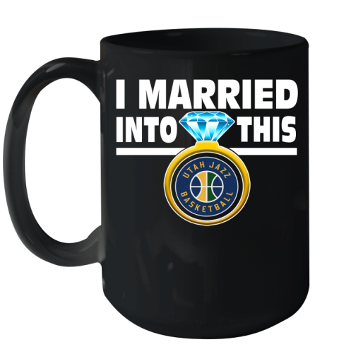 Utah Jazz NBA Basketball I Married Into This My Team Sports Ceramic Mug 15oz