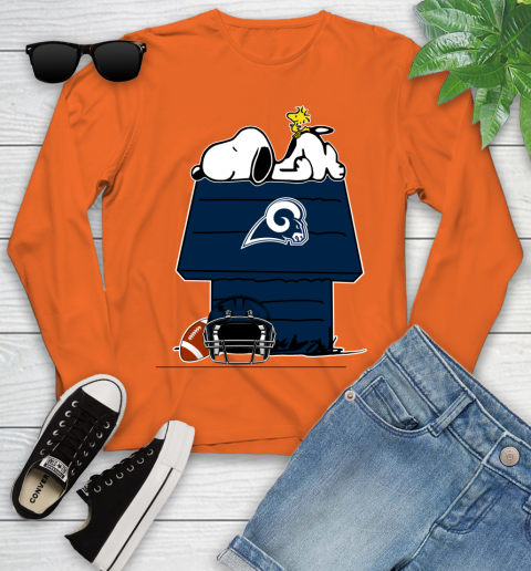 Los Angeles Rams NFL Football Snoopy Woodstock The Peanuts Movie Youth Long Sleeve 4