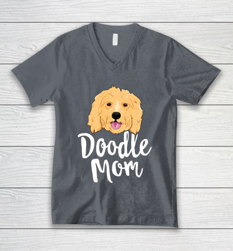 Dog Mom Shirt Doodle Mom T Shirt Women Goldendoodle Dog Puppy Mother V-Neck T-Shirt 4