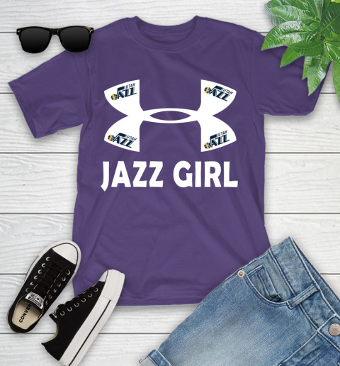 NBA Utah Jazz Girl Under Armour Basketball Sports Youth T-Shirt 3