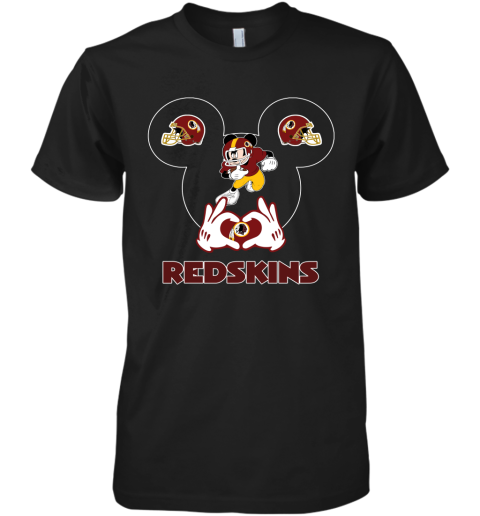 I Love The Redskins Mickey Mouse Washington Redskins Premium Men's T-Shirt