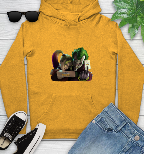 Denver Nuggets NBA Basketball Joker Harley Quinn Suicide Squad Youth Hoodie 3