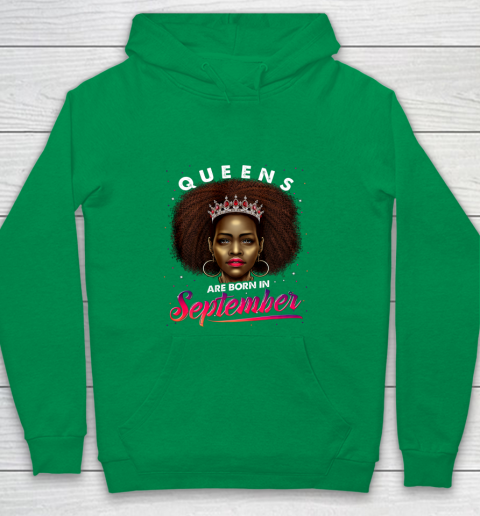 Queens Born September Shirt Black Girl Virgo Libra Birthday Youth Hoodie 4