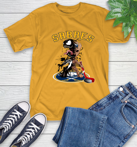 NHL Buffalo Sabres Hockey Venom Groot Guardians Of The Galaxy T-Shirt 3