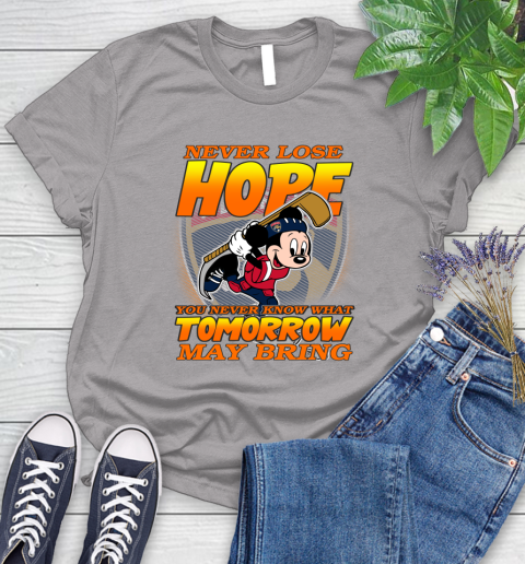 Los Angeles Kings NHL Hockey ootball Mickey Disney Never Lose Hope (2) Women's T-Shirt 5