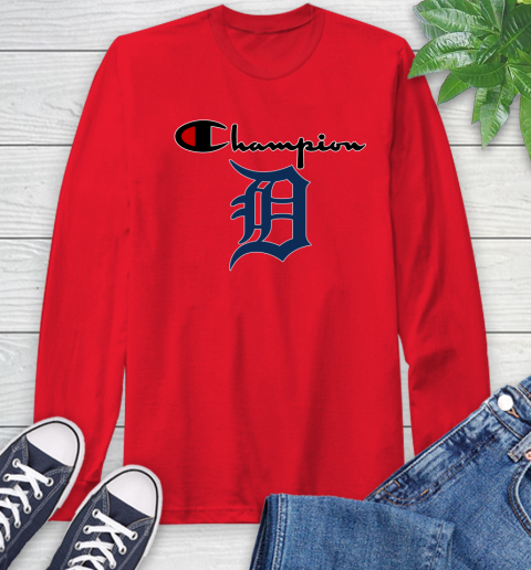 MLB Baseball Detroit Tigers Champion Shirt Long Sleeve T-Shirt 9