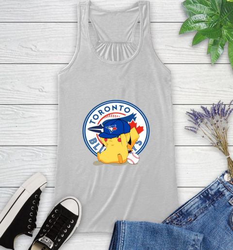 MLB Pikachu Baseball Sports Toronto Blue Jays Racerback Tank