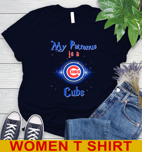 MLB Baseball Harry Potter My Patronus Is A Chicago Cubs Women's T-Shirt 2