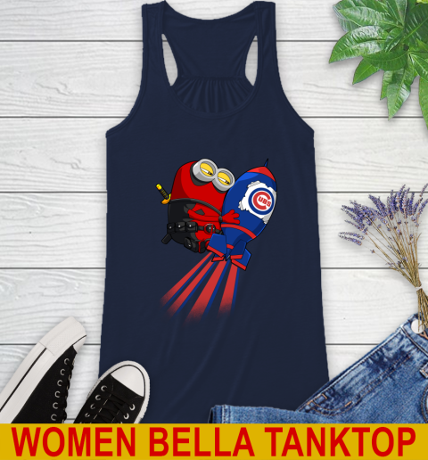 MLB Baseball Chicago Cubs Deadpool Minion Marvel Shirt Racerback Tank - Image 10