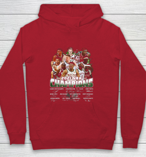 Milwaukee Bucks Championship shirt Milwaukee Basketball Bucks Finals 2021 Youth Hoodie 7