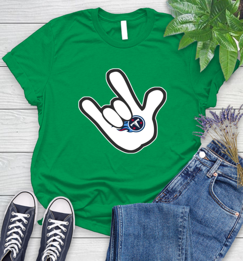 Tennessee Titans NFL Football Mickey Rock Hand Disney Women's T-Shirt 6
