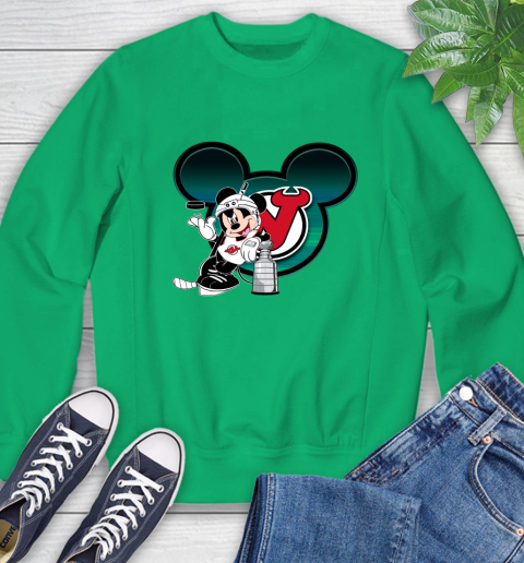 NHL New Jersey Devils Stanley Cup Mickey Mouse Disney Hockey T Shirt Sweatshirt 6