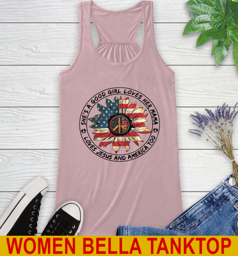 America sunflower she's a good girl loves her mama shirt 42
