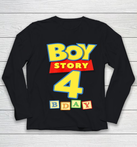 Toy Blocks Boy Story 4 Year Old Birthday Youth Long Sleeve