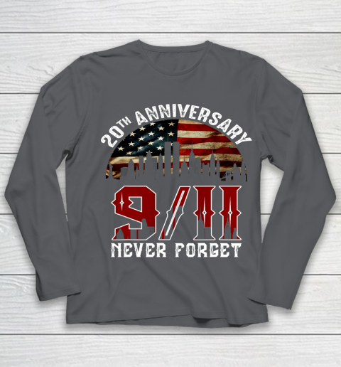Never Forget 9 11 20th Anniversary Patriot Day 2021 Youth Long Sleeve 6
