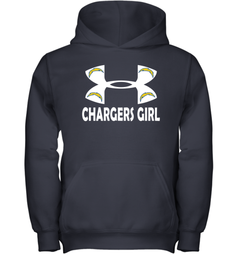 NFL Los Angeles Chargers Girl Under Armour Football Sports QMIuBYNoQK2 youth hoodie 43 95 151514 front navy