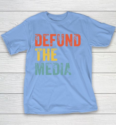 Defund The Media Retro Vintage Youth T-Shirt 10