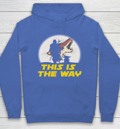Arizona Coyotes NHL Ice Hockey Star Wars Yoda And Mandalorian This Is The Way Hoodie 6