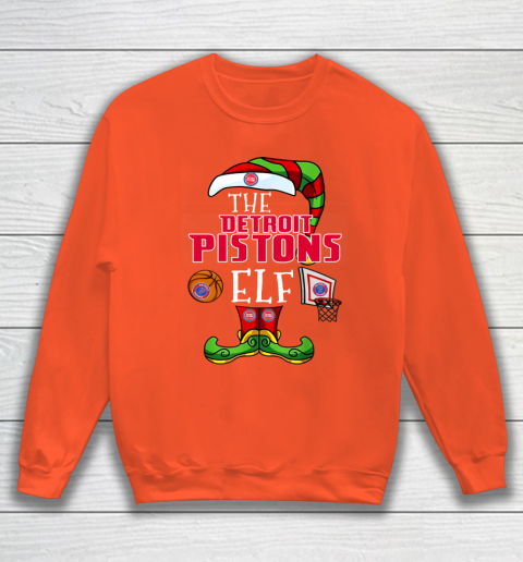 Detroit Pistons Christmas ELF Funny NBA Sweatshirt 3