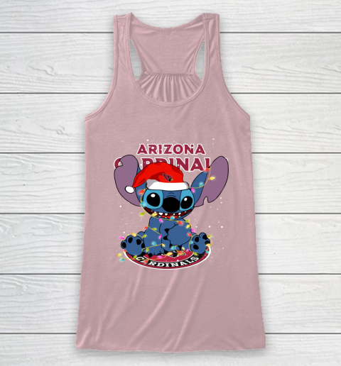 Arizona Cardinals NFL Football noel stitch Christmas Racerback Tank 5