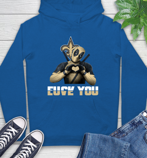 NHL New Orleans Saints Deadpool Love You Fuck You Football Sports Hoodie 9