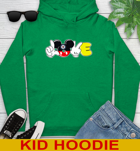 Winnipeg Jets NHL Hockey Love Mickey Disney Sports Youth Hoodie 8