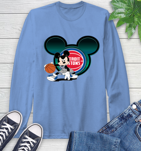 NBA Detroit Pistons Mickey Mouse Disney Basketball Long Sleeve T-Shirt 11