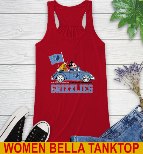 NBA Basketball Memphis Grizzlies Pluto Mickey Driving Disney Shirt Racerback Tank 6