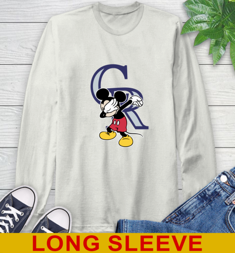 Colorado Rockies MLB Baseball Dabbing Mickey Disney Sports Long Sleeve T-Shirt 12