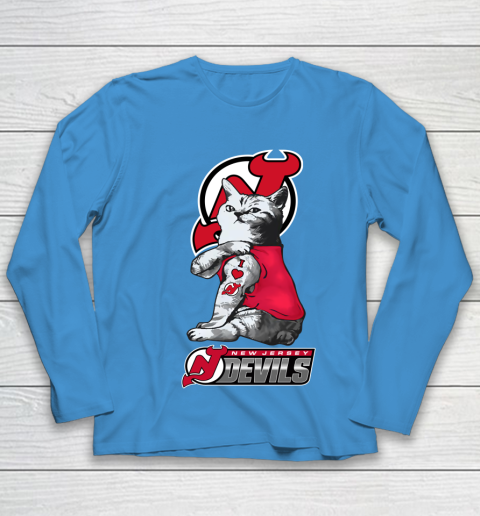 NHL My Cat Loves New Jersey Devils Hockey Youth Long Sleeve 5